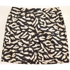 Darjoni Women’s Skirt 12 Black Brown Geometric Straight Pencil (A0133)